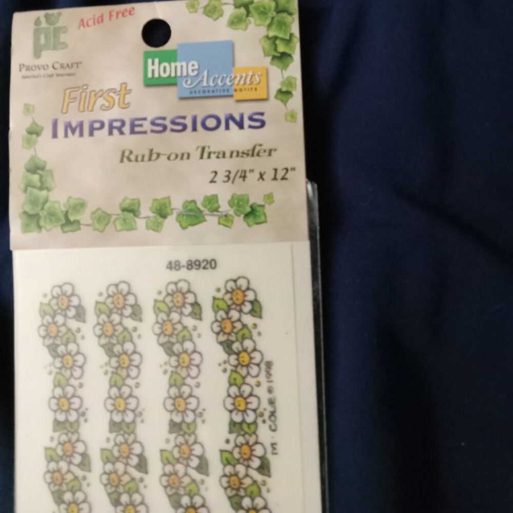 Provo Craft First Impressions Dozens of Daisies Rub On Transfers 48-8920
